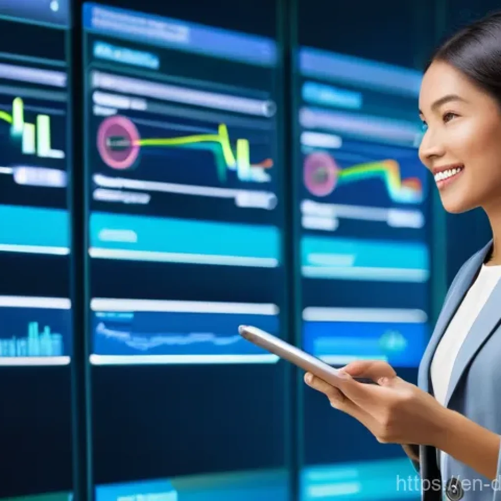 고객 데이터 분석의 성공 사례 - **Prompt:** A dynamic and brightly lit image illustrating the transformation of raw customer data in...