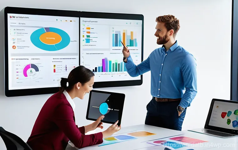 고객 데이터 분석의 효과적인 전달 방법 - **Prompt: Immersive Data Landscape**
    A breathtaking, highly artistic and conceptual visualizatio...