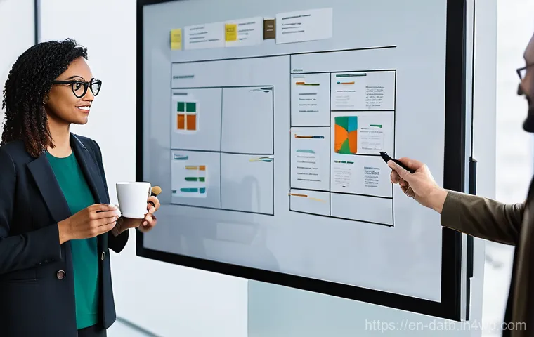 고객 데이터 분석의 인터뷰 기법 - **Prompt:** A diverse group of product development professionals, including a female designer with g...