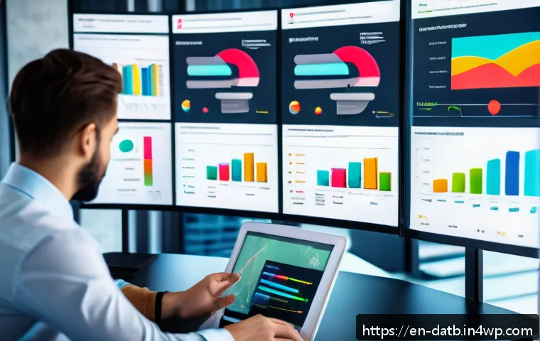 고객 분석을 위한 데이터 시나리오 개발 - A modern digital marketing office scene featuring a diverse team of professionals analyzing customer...